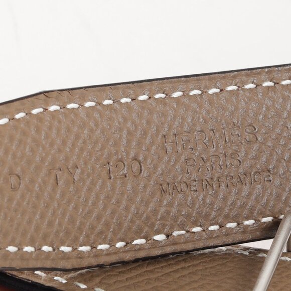 Hermes Pink and Etoupe Reversible H Belt - Picture 8 of 9